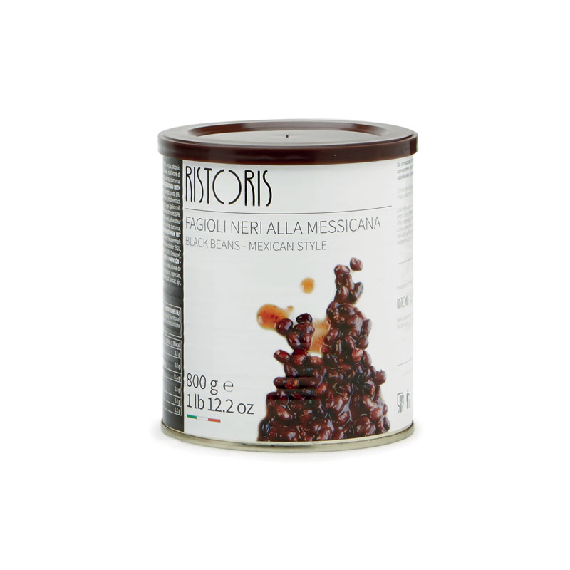 FAGIOLI NERI ALLA MESSICANA LATTA 800G 6PZ CRT RIS