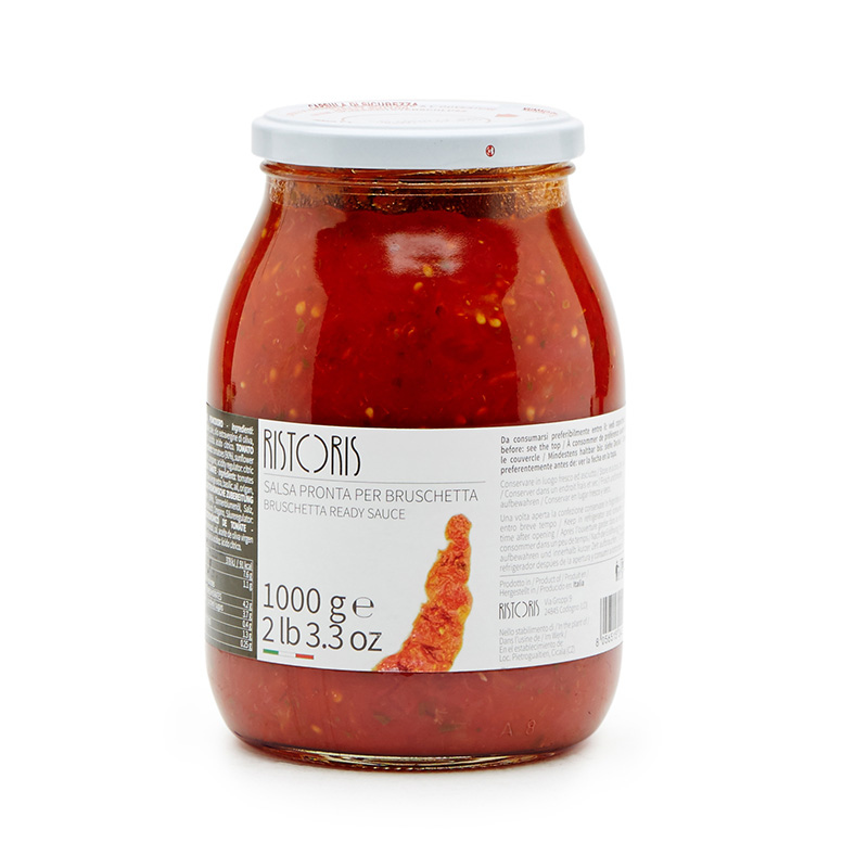 Salsa Pronta per Bruschetta Vaso Vetro 1kg 6pz case RIS