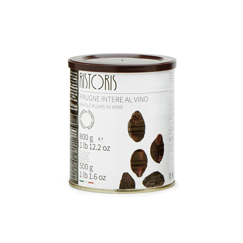PRUGNE INTERE AL VINO LATTA 800G 6PZ CRT RIS