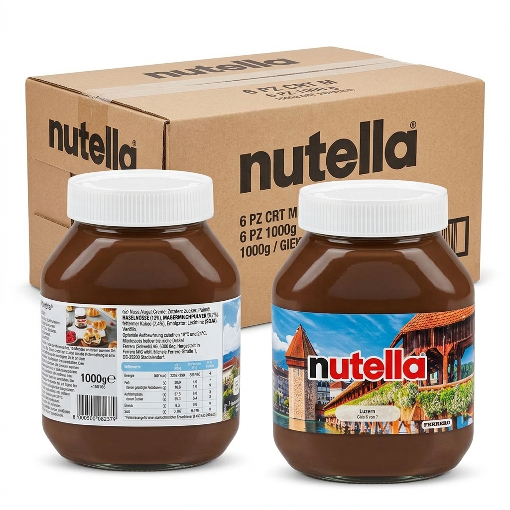 NUTELLA PATE A TARTINER NOISETTES CACAO 1000G 6PCS CRT M