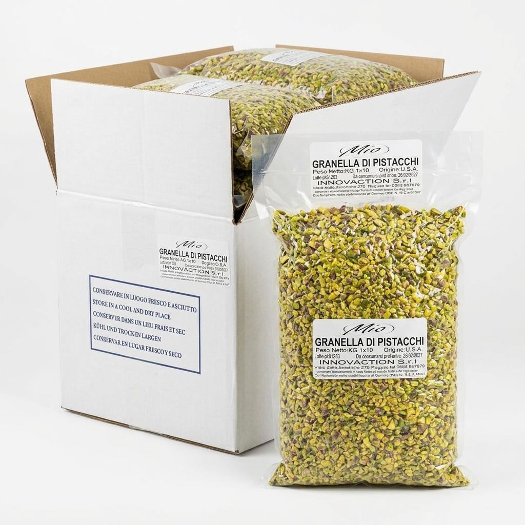 Pistazien-Granulat Kalifornien 2/4 mm Beutel 1 kg (Karton 10 kg) — MIO