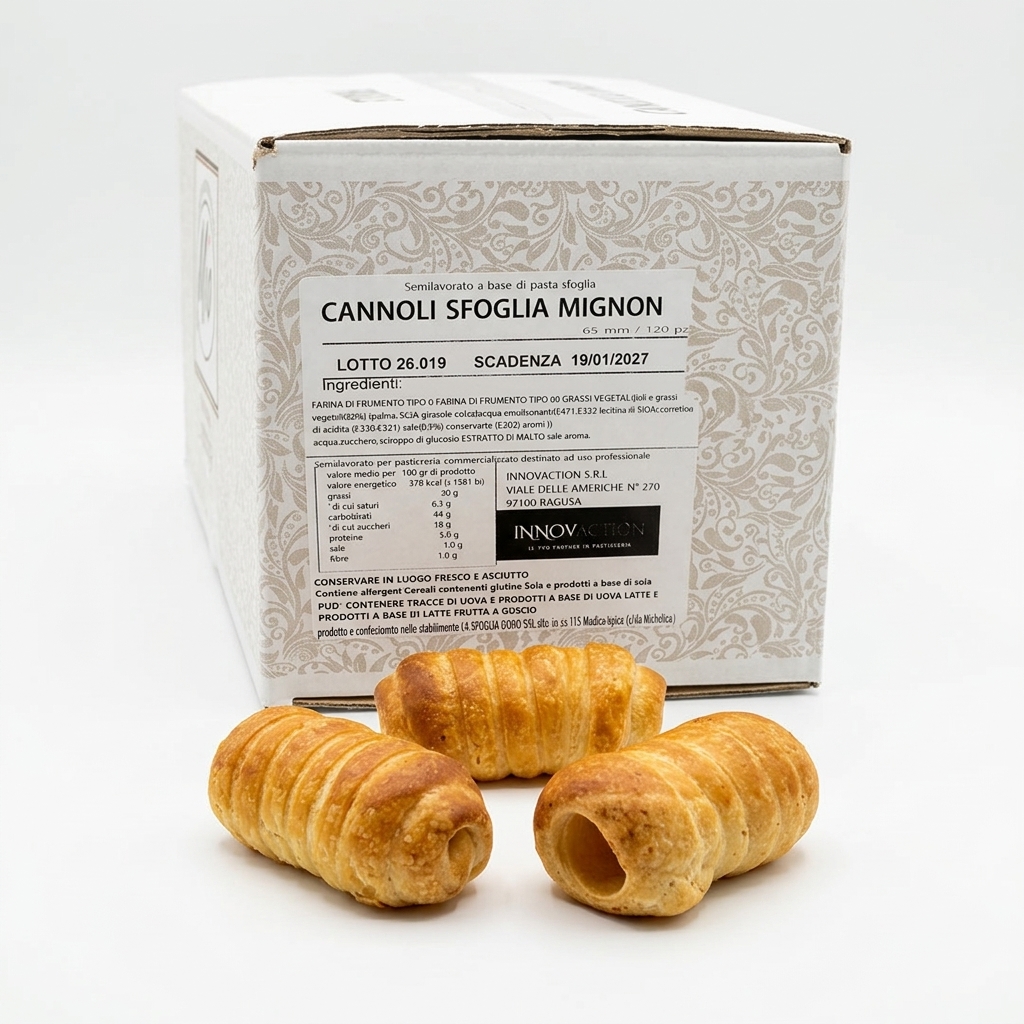 Sizilianische Cannoli-Hüllen 65 mm MIO – Leere Waffelröllchen 120 Stk