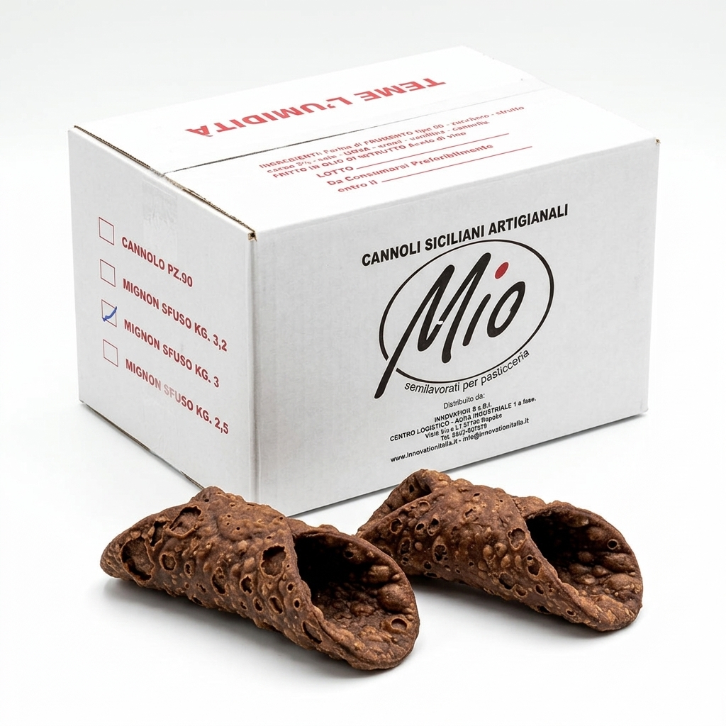 CIALDE CANNOLI SICILIANI MIGNON SCURE AL CACAO 3,2KG CRT MIO