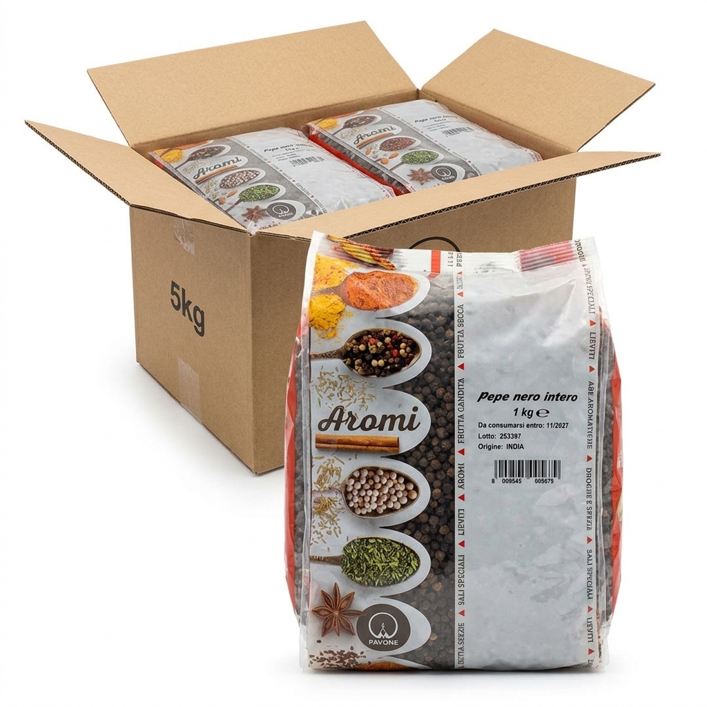 Pepe Nero Intero In Busta 1kg 5kg krt Pav