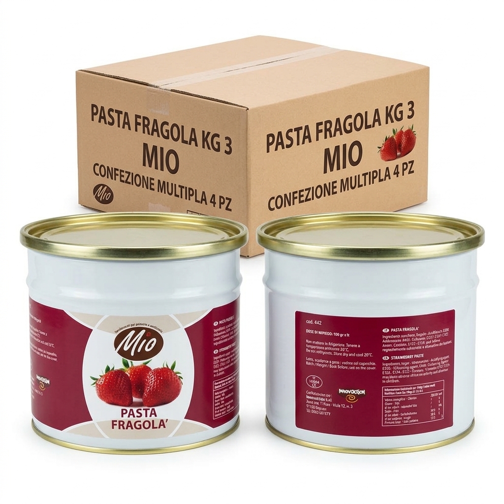 Pasta Fragola Aromapaste für Glace 3 kg (Karton 4 St.) — Mio