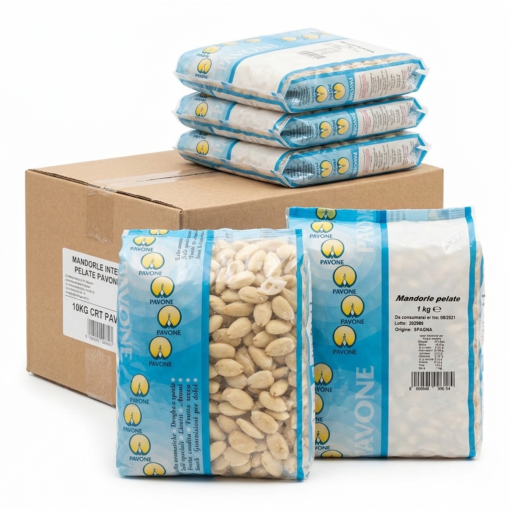 GESCHAELTE GANZE MANDELN BEUTEL 1KG 10KG KRT PAV