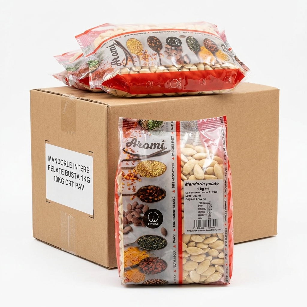 Whole Blanched Almonds 1 kg (Case 10 kg) — Pavone