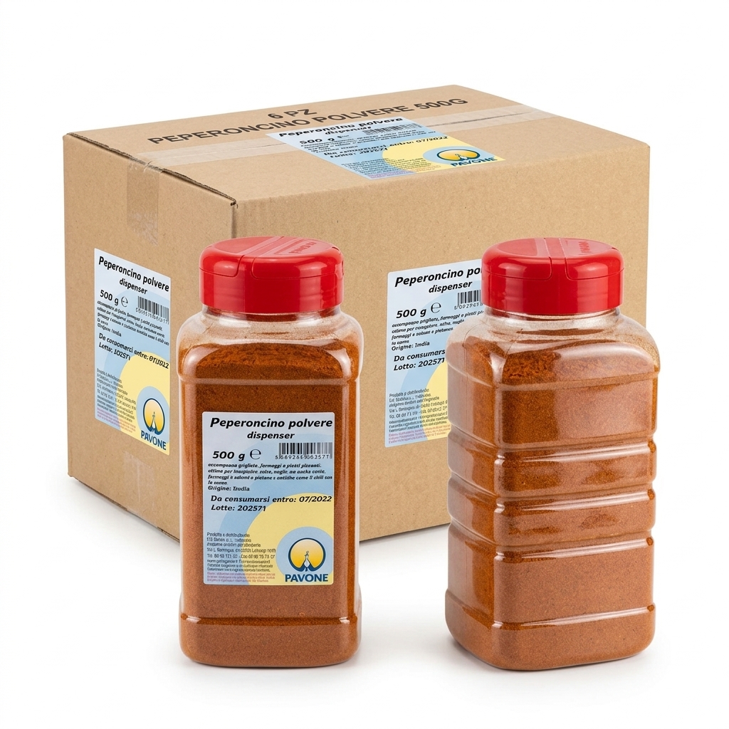 Chilli Powder Dispenser 500 g (Carton of 6) — Pavone