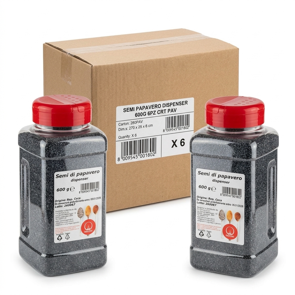 Semi di Papavero Dispenser 600 g (Cartone 6) — Pavone