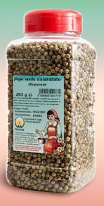 PEPE VERDE INTERO DISPENSER 250G 6PZ CRT PAV