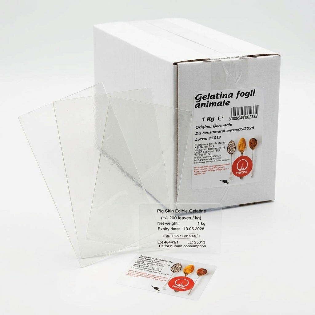 Gelatina in Fogli Animale 1 kg — Pavone