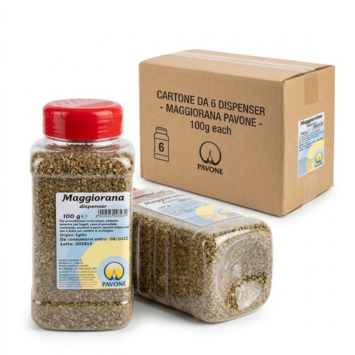 Getrockneter Majoran Dispenser 100 g (Karton 6) — Il Pavone