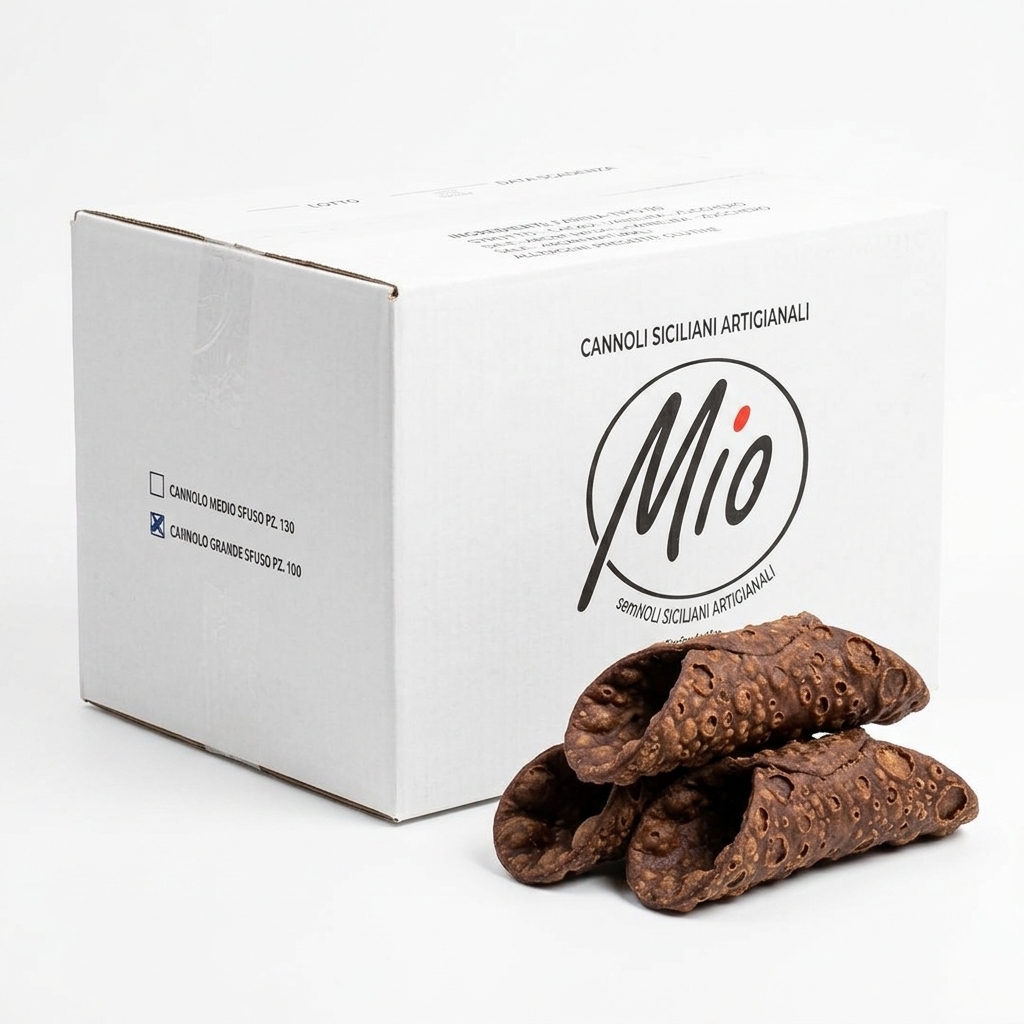 Cannolo-Waffeln Gross Dunkel 100 Stk MIO