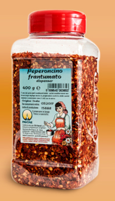 PEPERONCINO FRANTUMATO DISPENSER 400G 6PZ CRT PAV
