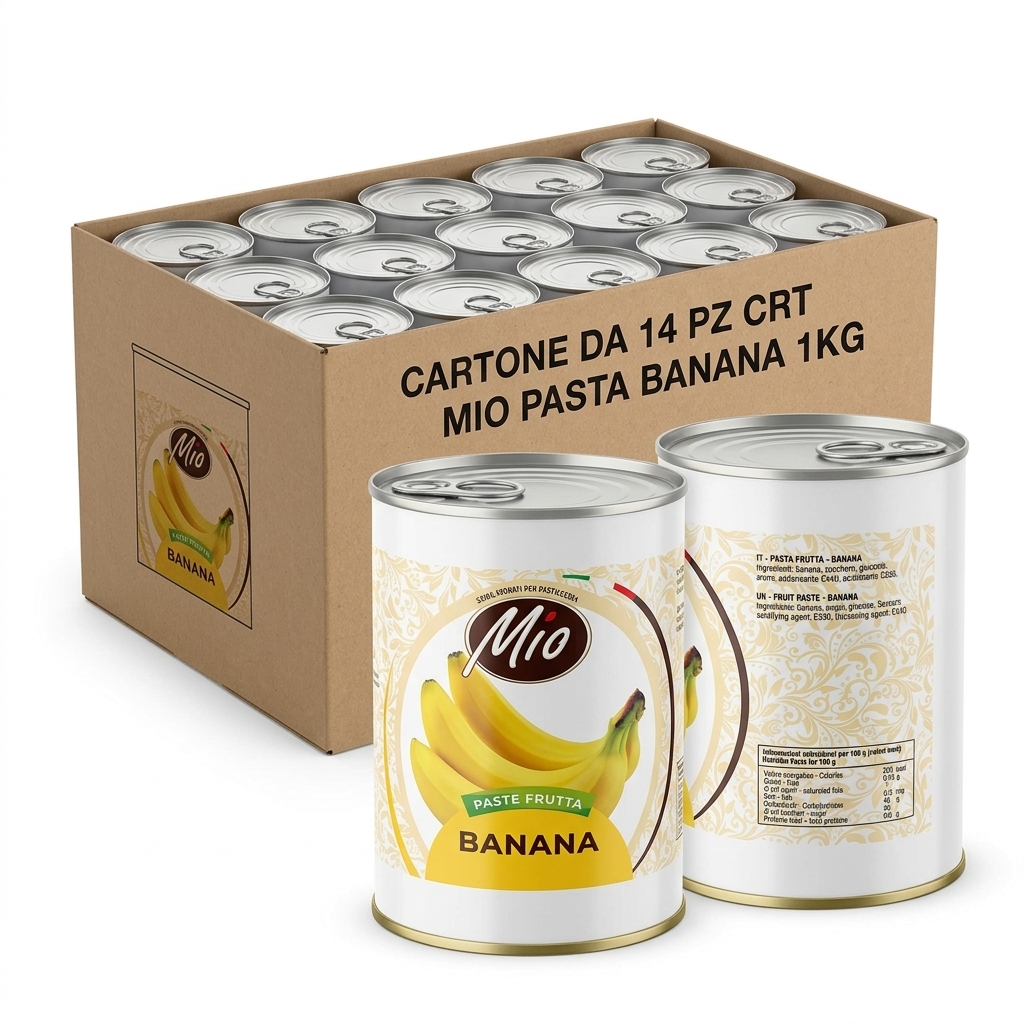Pâte Aromatisante Banane 1 kg (Carton 14 Pièces) — MIO