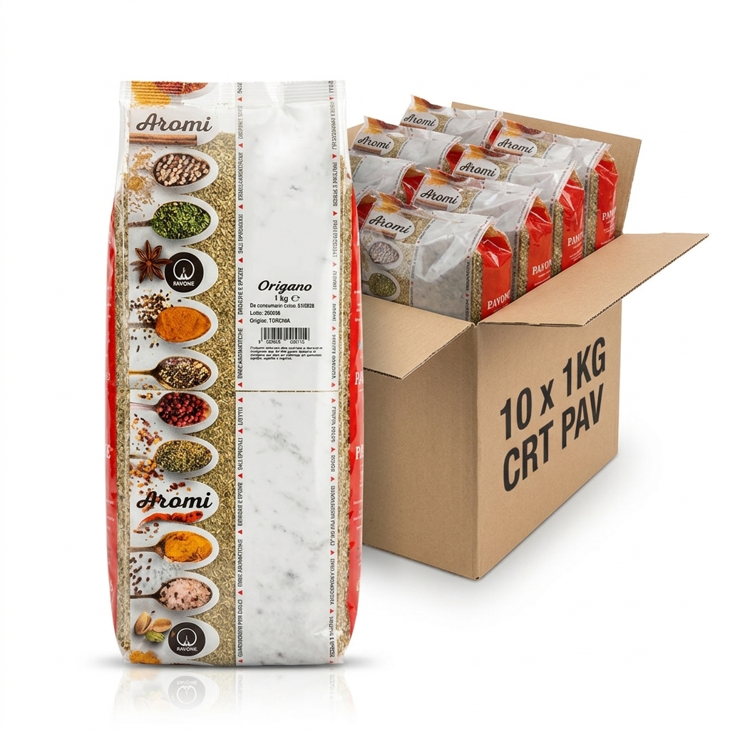 Origano Essiccato in Busta 1 kg (Cartone 10 kg) — Pavone
