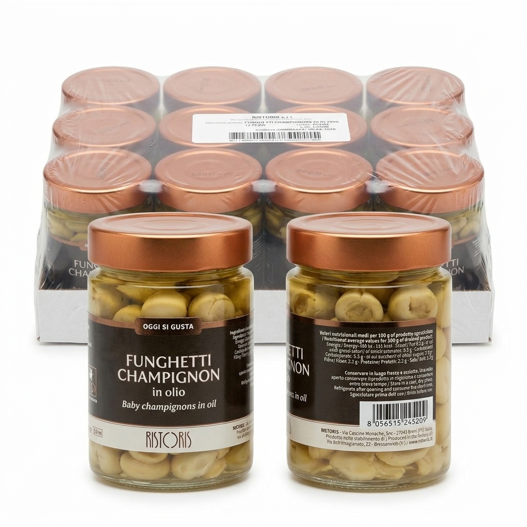 Champignon Mushrooms in Oil 295 g (Case of 12) — Ristoris