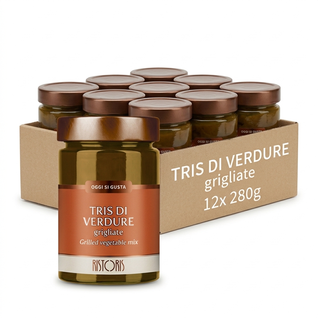 Tris Di Verdure Grigliate Vaso 280g 12pz Karton Ris