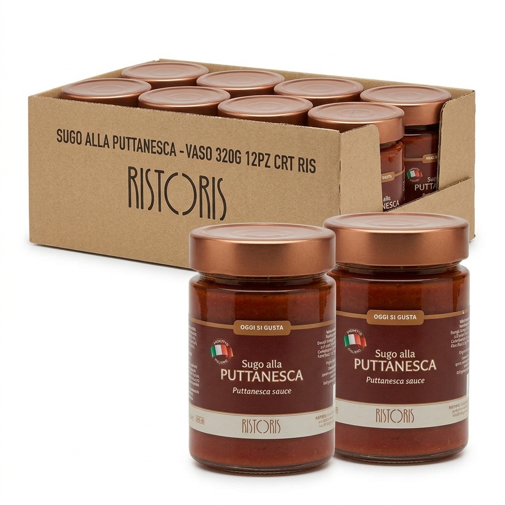 Sauce Puttanesca Bocal Verre 320 g (Carton 12) — Ristoris