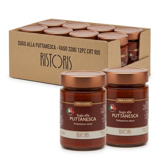 Puttanesca Pasta Sauce Glass Jar 320 g (Carton 12) — Ristoris