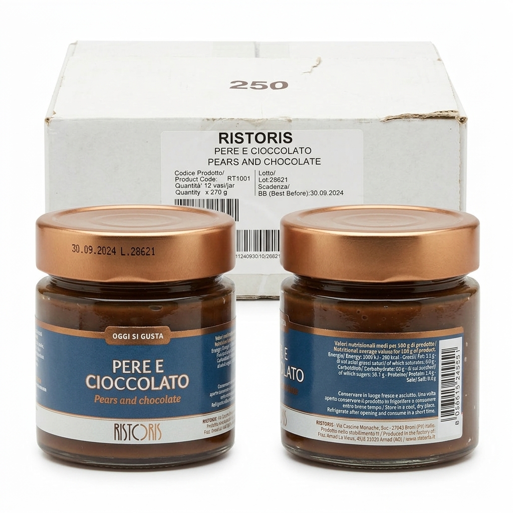 PEARS AND CHOCOLATE JAR 270G 12 PCS CTN RIS