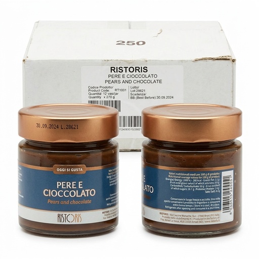 Pears and Chocolate Jar 270 g (Carton of 12) — Ristoris