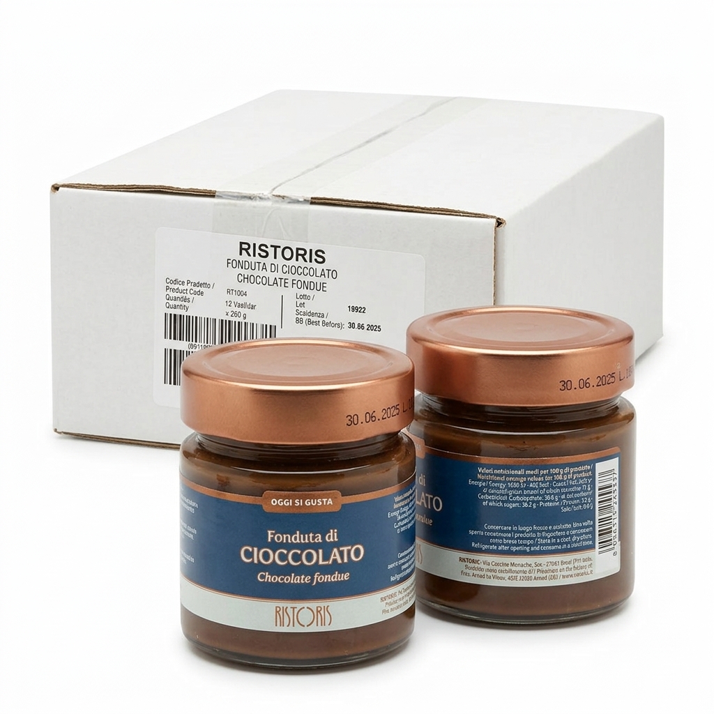 CHOCOLATE FONDUE JAR 260G 12 PCS CTN RIS