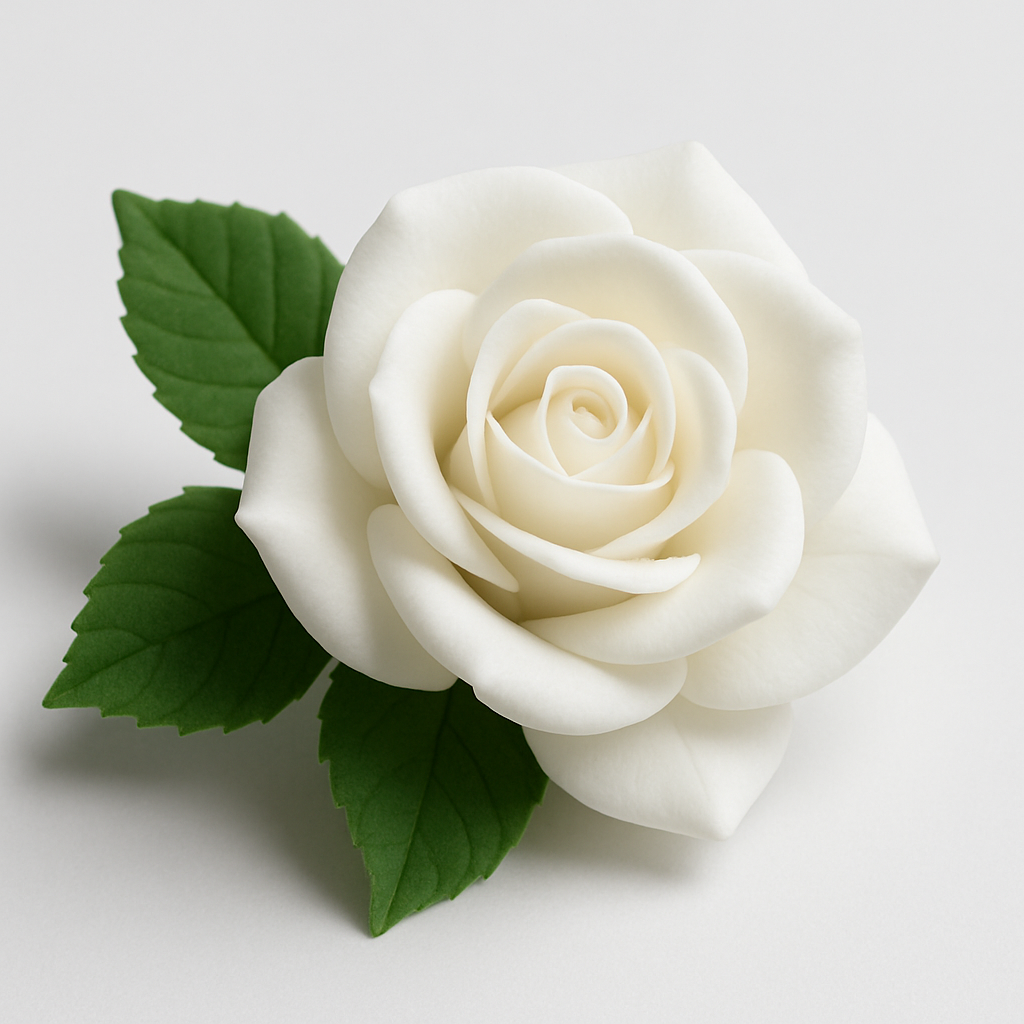 ROSELLINA (BIANCO) CON FOGLIE 200PZ CRT FLOR