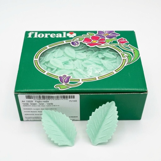 [23028] Essbare Oblaten-Blätter Grün Mittel 1000 St. — Floreal