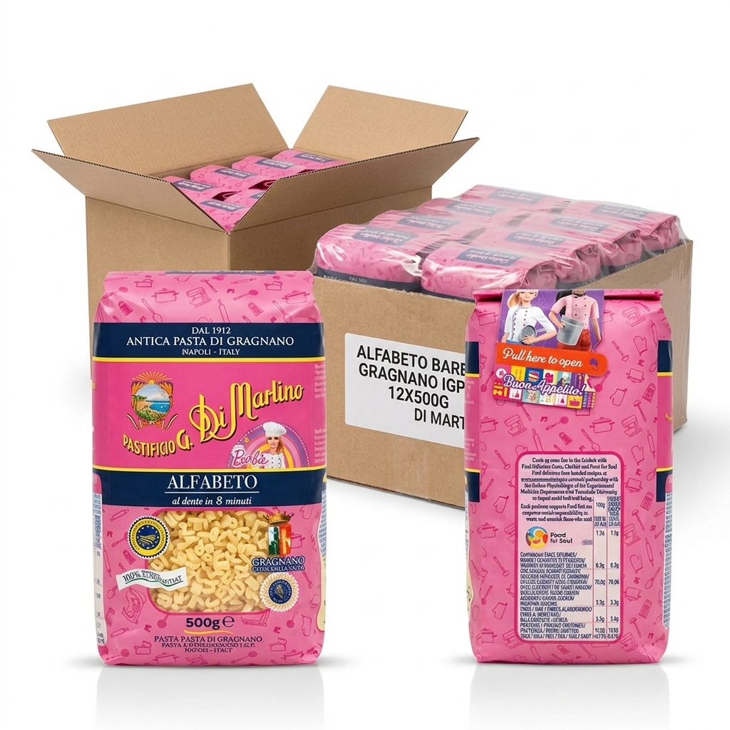 Pasta Alfabeto Barbie Gragnano IGP 500 g (Cartone 12) — Di Martino