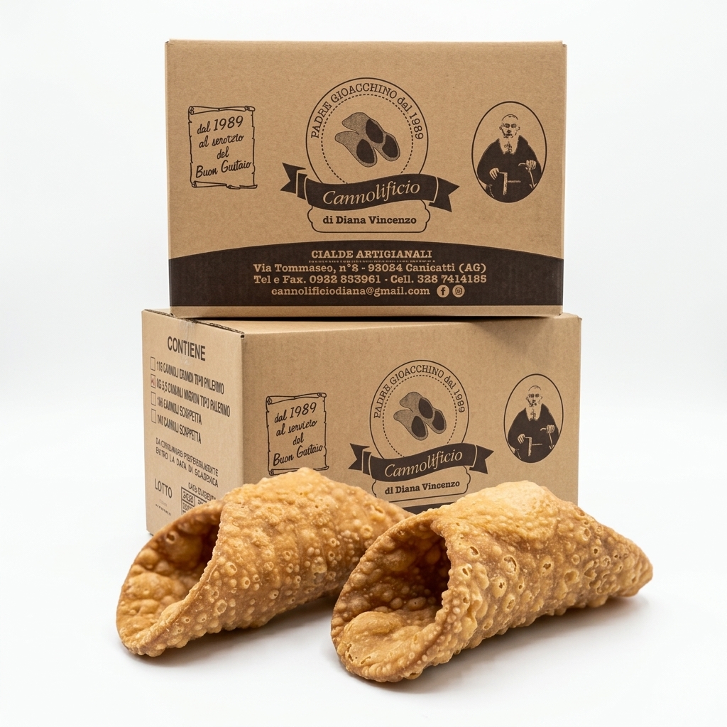 Cialde Cannoli Siciliani Mignon Chiare Tipo Palermo - Gusci da Farcire ca 270 Pz Cartone 3,5 Kg