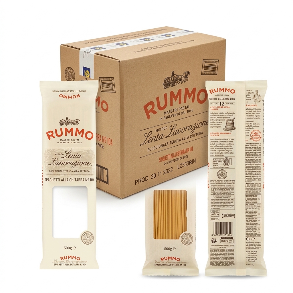 Spaghetti à la guitare N.104 500 g (Carton 24 pièces) - Rummo