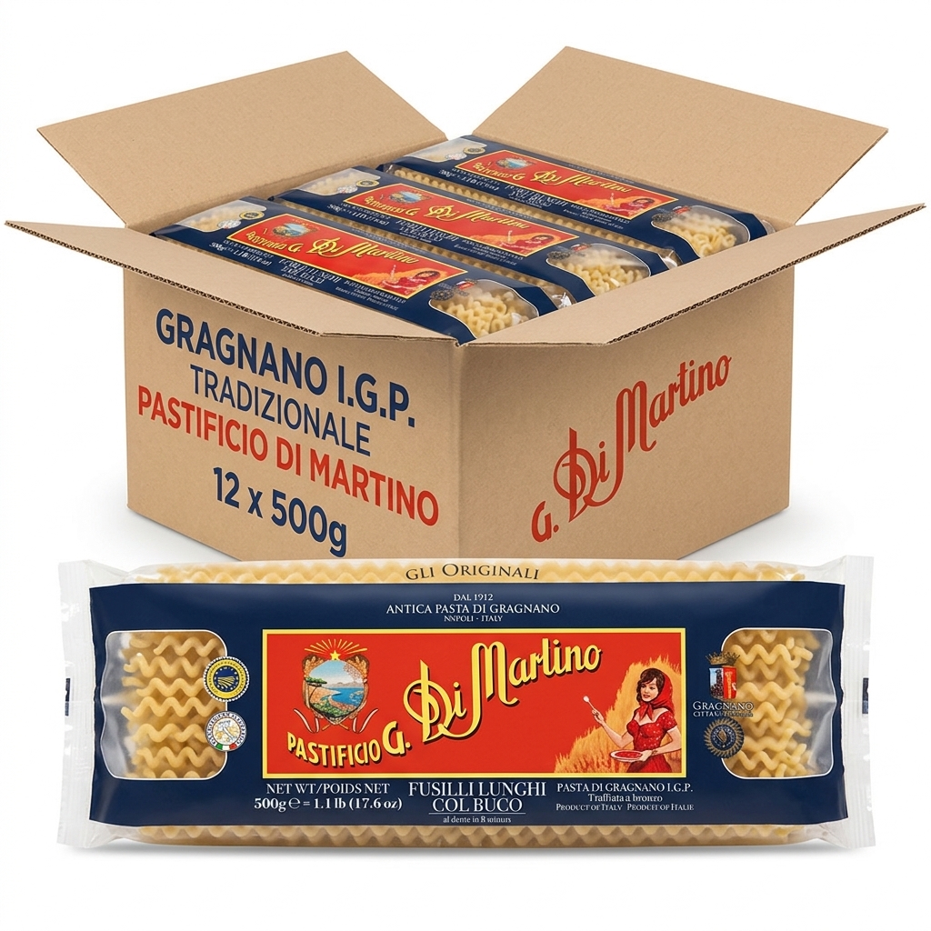 Fusilli Lunghi col Buco Gragnano PGI 500 g (Case of 12) — Di Martino