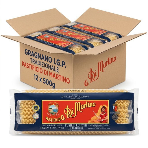 Fusilli Lunghi col Buco Gragnano IGP 500 g (Cartone 12) — Di Martino