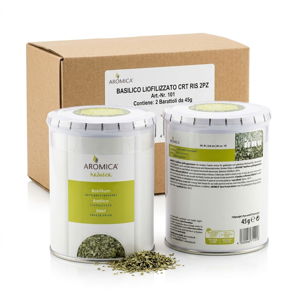 [Basilico liofilizzato] Basilico Liofilizzato Barattolo 45 g — Ristoris