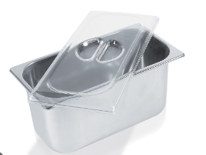 COPERCHIO PS TRASPARENTE X GELATIERA INOX 2.5L 18X16.5X12H 336PZ A CT SAM