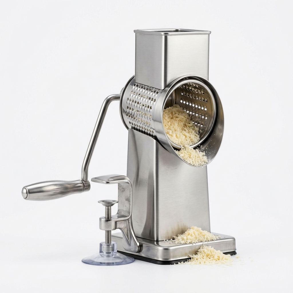 GRATTUGIA CON MANOVELLA INOX MIC