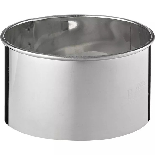 Cercles à dessert et emporte-pièces en acier inoxydable 8 cm pack de 5 BUCH