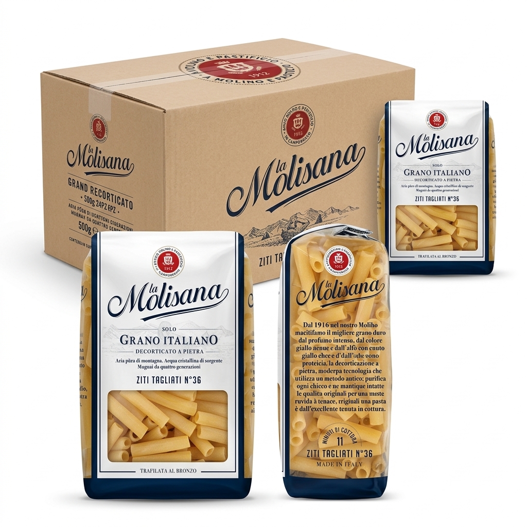Ziti Tagliati 500 g (Carton of 24) — La Molisana