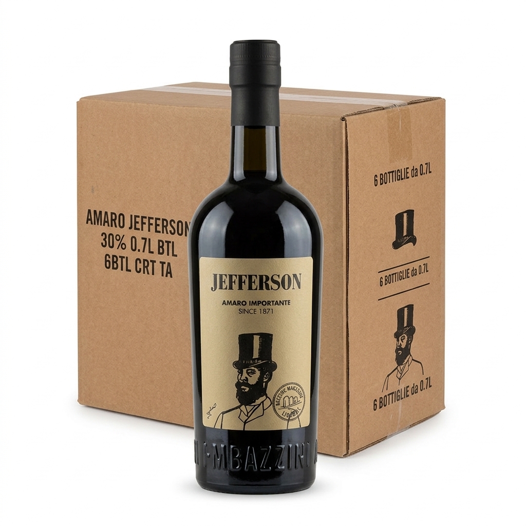 Amaro Jefferson 30 % vol 0,7 l (Carton 6) — Vecchio Magazzino Doganale