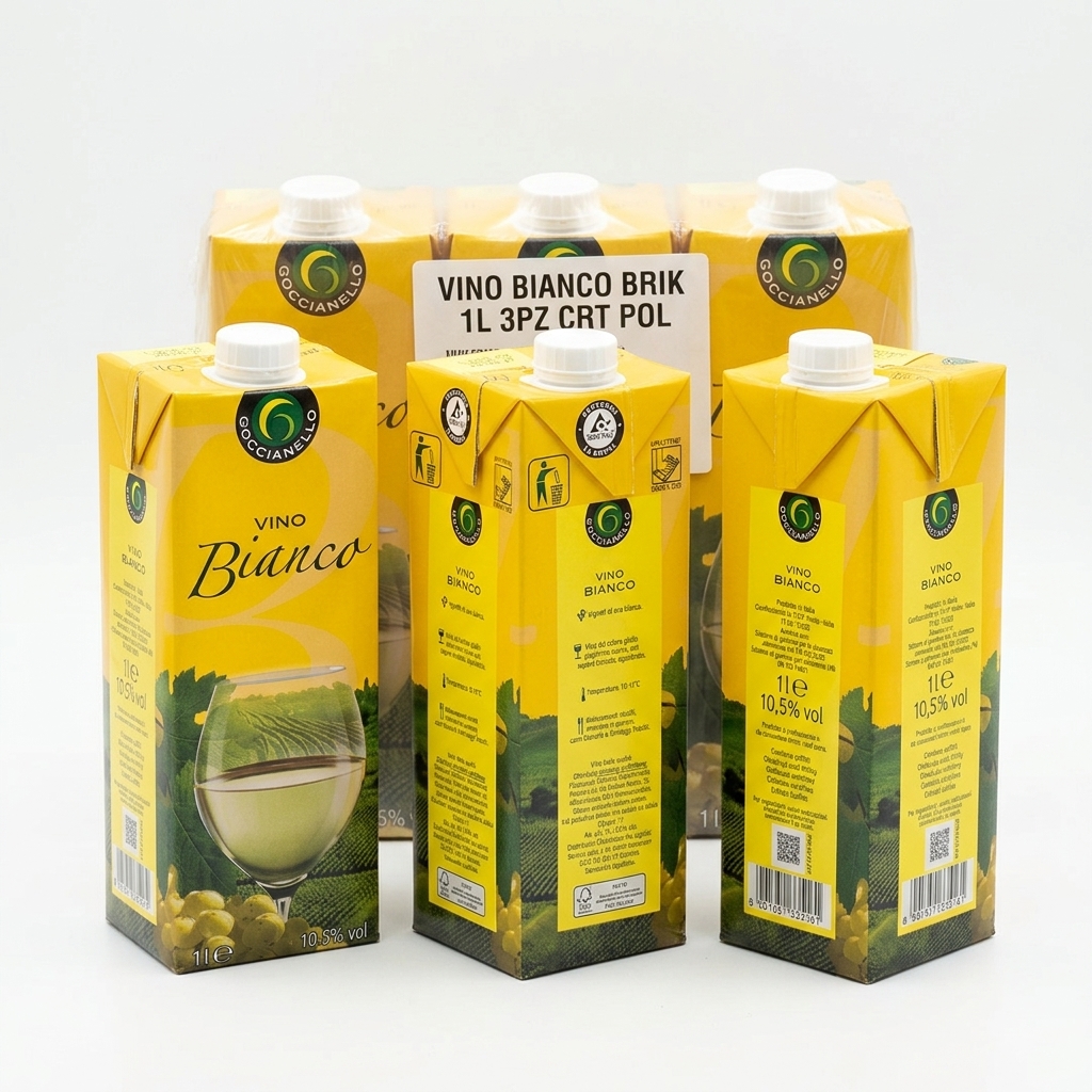 VINO BIANCO BRIK 1L 3PZ CRT POL