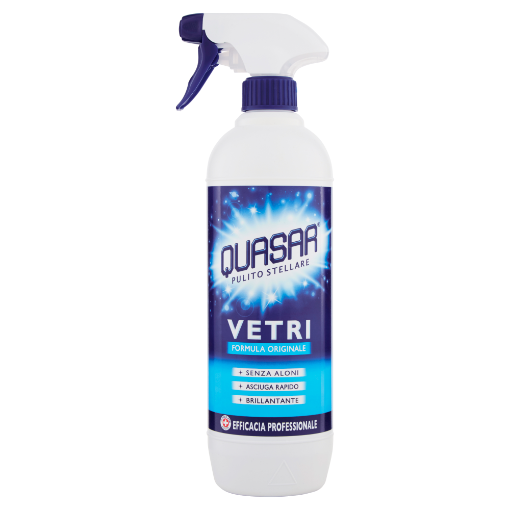 DETERSIV0 SPRAY X VETRI QUASAR ALCOOL 650ML 6 PZ CRT MUS