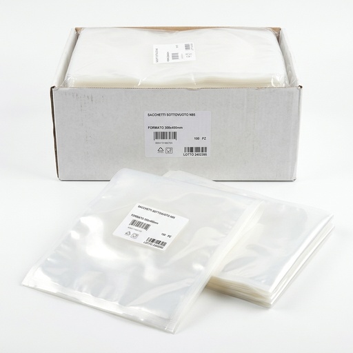 Sacchetti Sottovuoto Goffrati 300x400 mm 100 Pz (Cartone 10 Confezioni)