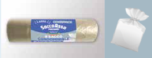 SACCO SPAZZATURA TRASPARENTE 110L 20PZ ROTOLO 24PZ CRT MUS