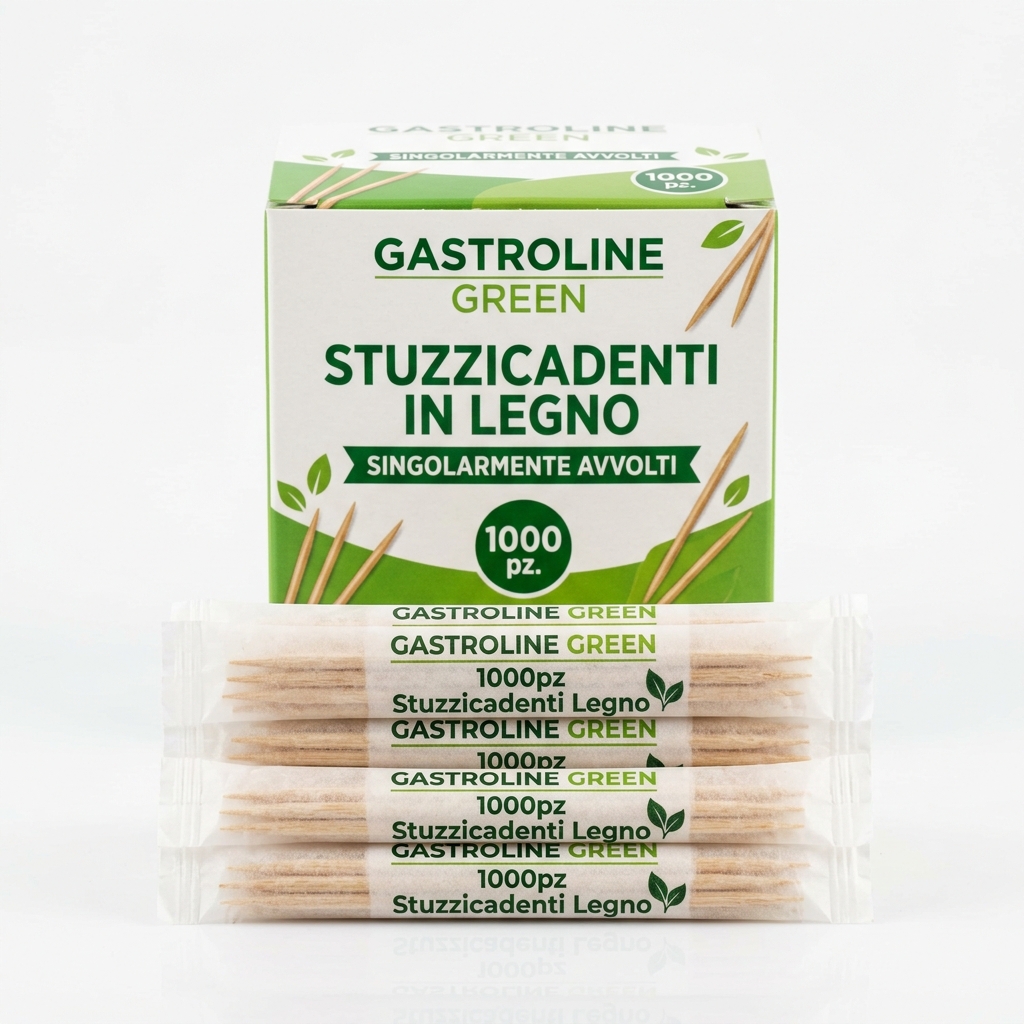 ZAHNSTOCHER AUS HOLZ EINZELN VERPACKT H65MM 1000ST PKG AL