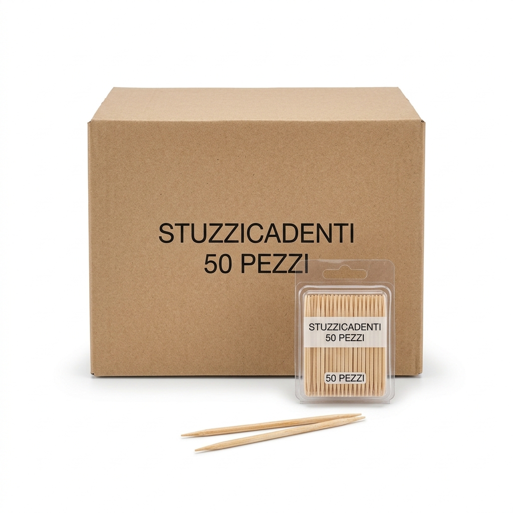 Stuzzicadenti 50 pezzi (Cartone 20 confezioni) MUS