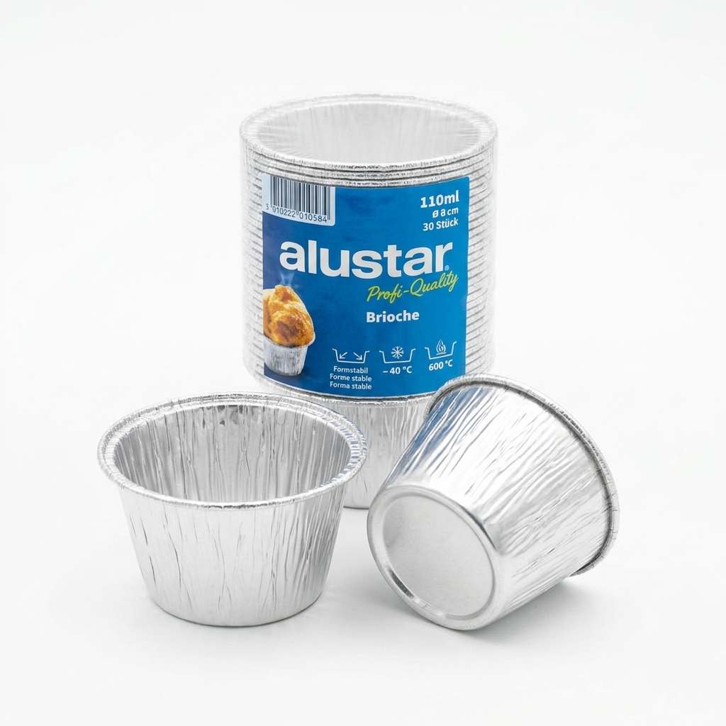 Alustar Alu-Backform Brioche ø 8 cm 110 ml — 30 Stück