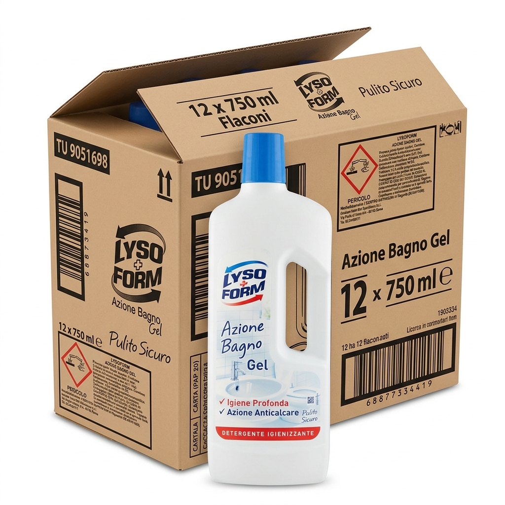 Lysoform Azione Bagno Hygienic Anti-Limescale Gel 750 ml (Box of 12)