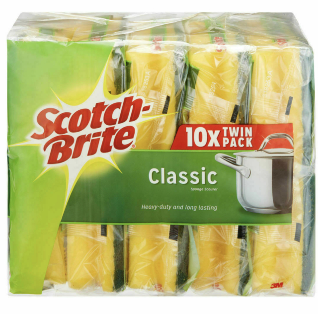 SPUGNA SCOTCH BRITE 10 PZ CONF 10 CONF CRT MUS
