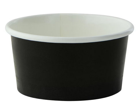 COPPETTA GELATO CARTONE NERO 270ML D95X H62 50PZ CONF 10 CONF CRT FIRST